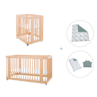 Wooden crib, cot and bed all-in-one (4in1) · Crea Tre Nomad C301-M5000