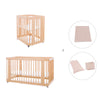 Wooden crib, cot and bed all-in-one (4in1) · Crea Tre Nomad C301-M5000
