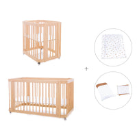 Wooden crib, cot and bed all-in-one (4in1) · Crea Tre Nomad C301-M5000