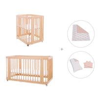 Wooden crib, cot and bed all-in-one (4in1) · Crea Tre Nomad C301-M5000