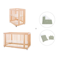Wooden crib, cot and bed all-in-one (4in1) · Crea Tre Nomad C301-M5000