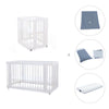 Mini berço, berço e cama tudo em um (4in1) branco · Crea Tre Bianco C301-M1100