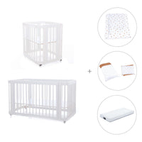 Mini berço, berço e cama tudo em um (4in1) branco · Crea Tre Bianco C301-M1100