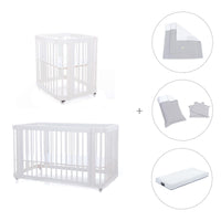 Mini berço, berço e cama tudo em um (4in1) branco · Crea Tre Bianco C301-M1100