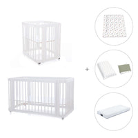 Mini berço, berço e cama tudo em um (4in1) branco · Crea Tre Bianco C301-M1100