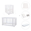 Mini berço, berço e cama tudo em um (4in1) branco · Crea Tre Bianco C301-M1100