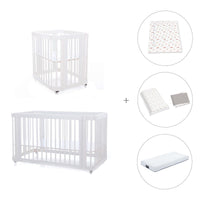 Mini berço, berço e cama tudo em um (4in1) branco · Crea Tre Bianco C301-M1100