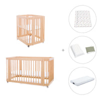 Wooden crib, cot and bed all-in-one (4in1) · Crea Tre Nomad C301-M5000