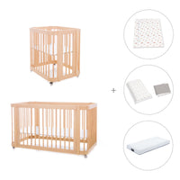 Wooden crib, cot and bed all-in-one (4in1) · Crea Tre Nomad C301-M5000
