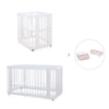 Babywiege, Babybett und Bett All-in-One (4in1) weiß · Crea Tre Bianco C301-M1100