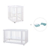 Babywiege, Babybett und Bett All-in-One (4in1) weiß · Crea Tre Bianco C301-M1100