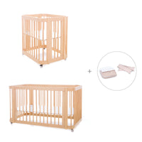 Berceau, lit bébé et lit d'enfant (4in1) en bois · Crea Tre Nomad C301-M5000