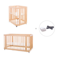 Wooden crib, cot and bed all-in-one (4in1) · Crea Tre Nomad C301-M5000