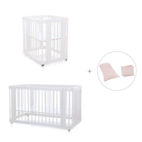 Berceau, lit bébé et lit d'enfant (4in1) en blanc · Crea Tre Bianco C301-M1100