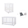 Babywiege, Babybett und Bett All-in-One (4in1) weiß · Crea Tre Bianco C301-M1100