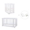 White crib, cot and bed all-in-one (4in1) · Crea Tre Bianco C301-M1100