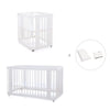 White crib, cot and bed all-in-one (4in1) · Crea Tre Bianco C301-M1100