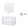 Berceau, lit bébé et lit d'enfant (4in1) en blanc · Crea Tre Bianco C301-M1100