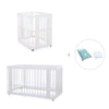 Berceau, lit bébé et lit d'enfant (4in1) en blanc · Crea Tre Bianco C301-M1100