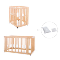 Wooden crib, cot and bed all-in-one (4in1) · Crea Tre Nomad C301-M5000