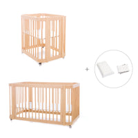 Berceau, lit bébé et lit d'enfant (4in1) en bois · Crea Tre Nomad C301-M5000