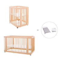 Wooden crib, cot and bed all-in-one (4in1) · Crea Tre Nomad C301-M5000