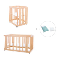 Wooden crib, cot and bed all-in-one (4in1) · Crea Tre Nomad C301-M5000