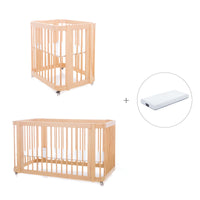 Berceau, lit bébé et lit d'enfant (4in1) en bois · Crea Tre Nomad C301-M5000