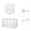 Berceau, lit bébé et lit d'enfant (4in1) en blanc · Crea Tre Bianco C301-M1100