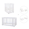 White crib, cot and bed all-in-one (4in1) · Crea Tre Bianco C301-M1100