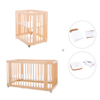 Berceau, lit bébé et lit d'enfant (4in1) en bois · Crea Tre Nomad C301-M5000