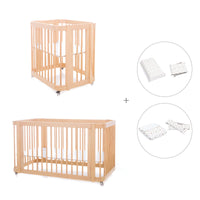 Wooden crib, cot and bed all-in-one (4in1) · Crea Tre Nomad C301-M5000