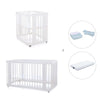 White crib, cot and bed all-in-one (4in1) · Crea Tre Bianco C301-M1100