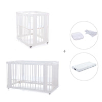 Mini berço, berço e cama tudo em um (4in1) branco · Crea Tre Bianco C301-M1100