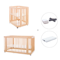 Berceau, lit bébé et lit d'enfant (4in1) en bois · Crea Tre Nomad C301-M5000