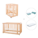 Crib, cot and bed all-in-one (4in1) Crea Tre Nomad 60x80 and 70x140 - C301