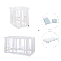 Berceau, lit bébé et lit d'enfant (4in1) en blanc · Crea Tre Bianco C301-M1100