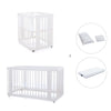 White crib, cot and bed all-in-one (4in1) · Crea Tre Bianco C301-M1100