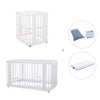 Babywiege, Babybett und Bett All-in-One (4in1) weiß · Crea Tre Bianco C301-M1100