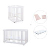 Babywiege, Babybett und Bett All-in-One (4in1) weiß · Crea Tre Bianco C301-M1100