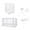 Babywiege, Babybett und Bett All-in-One (4in1) weiß · Crea Tre Bianco C301-M1100