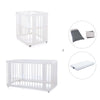 Berceau, lit bébé et lit d'enfant (4in1) en blanc · Crea Tre Bianco C301-M1100