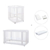 White crib, cot and bed all-in-one (4in1) · Crea Tre Bianco C301-M1100