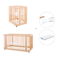 Wooden crib, cot and bed all-in-one (4in1) · Crea Tre Nomad C301-M5000