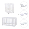 White crib, cot and bed all-in-one (4in1) · Crea Tre Bianco C301-M1100