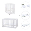 White crib, cot and bed all-in-one (4in1) · Crea Tre Bianco C301-M1100