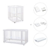 White crib, cot and bed all-in-one (4in1) · Crea Tre Bianco C301-M1100