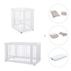 White crib, cot and bed all-in-one (4in1) · Crea Tre Bianco C301-M1100