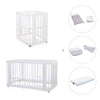 White crib, cot and bed all-in-one (4in1) · Crea Tre Bianco C301-M1100