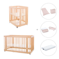 Wooden crib, cot and bed all-in-one (4in1) · Crea Tre Nomad C301-M5000